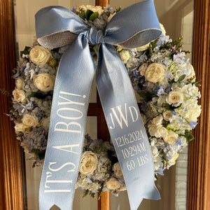 welcome baby wreath